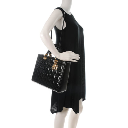 Christian Dior Patent Cannage Large Lady Dior Black 2 of 7