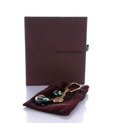 Louis Vuitton Leopard Heart Bag Charm Key Holder Blue Infini 4 of 4