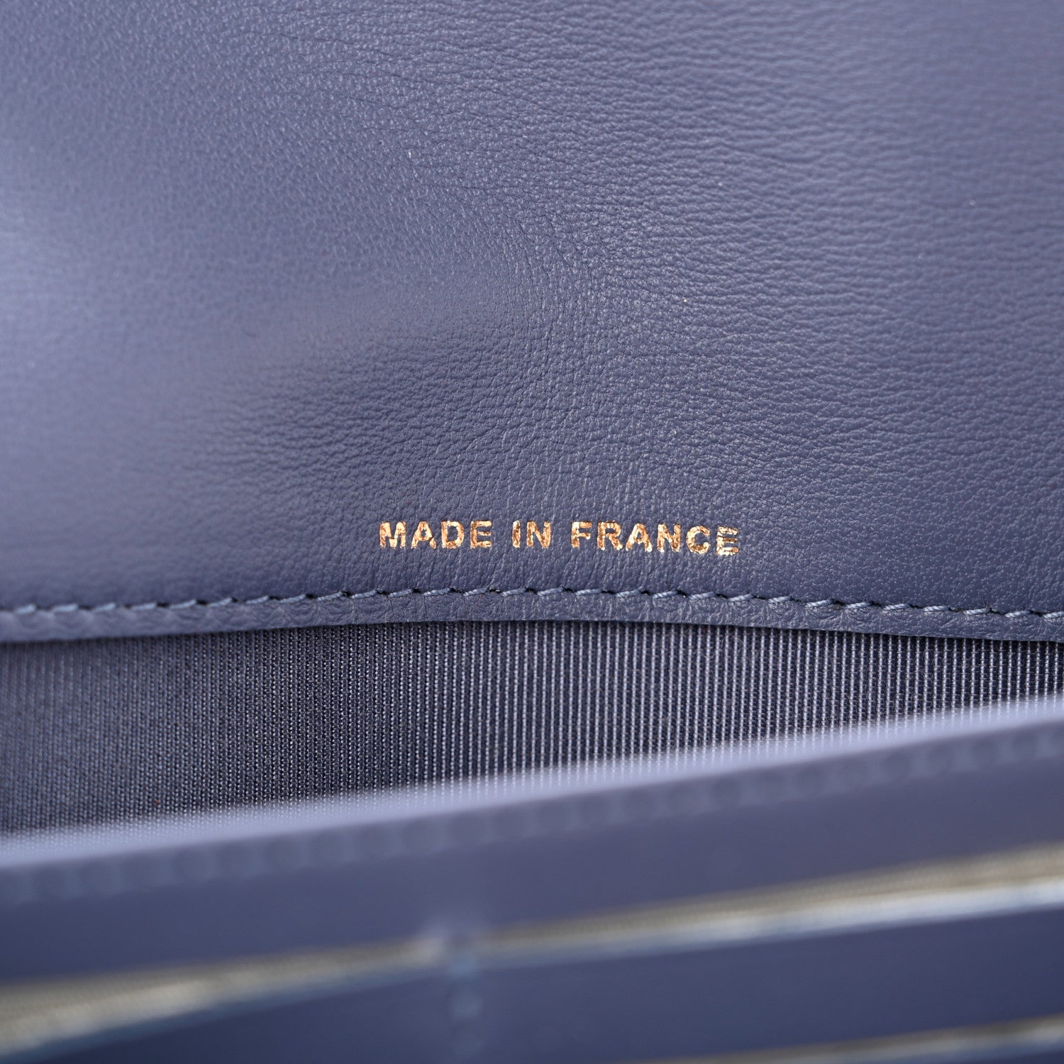 Chanel Lambskin Quilted Charms Large Gusset Flap Wallet Blue 7 of 11