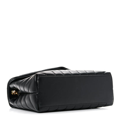 Saint Laurent Calfskin Y Quilted Monogram Small Loulou Chain Satchel Black 4 of 11