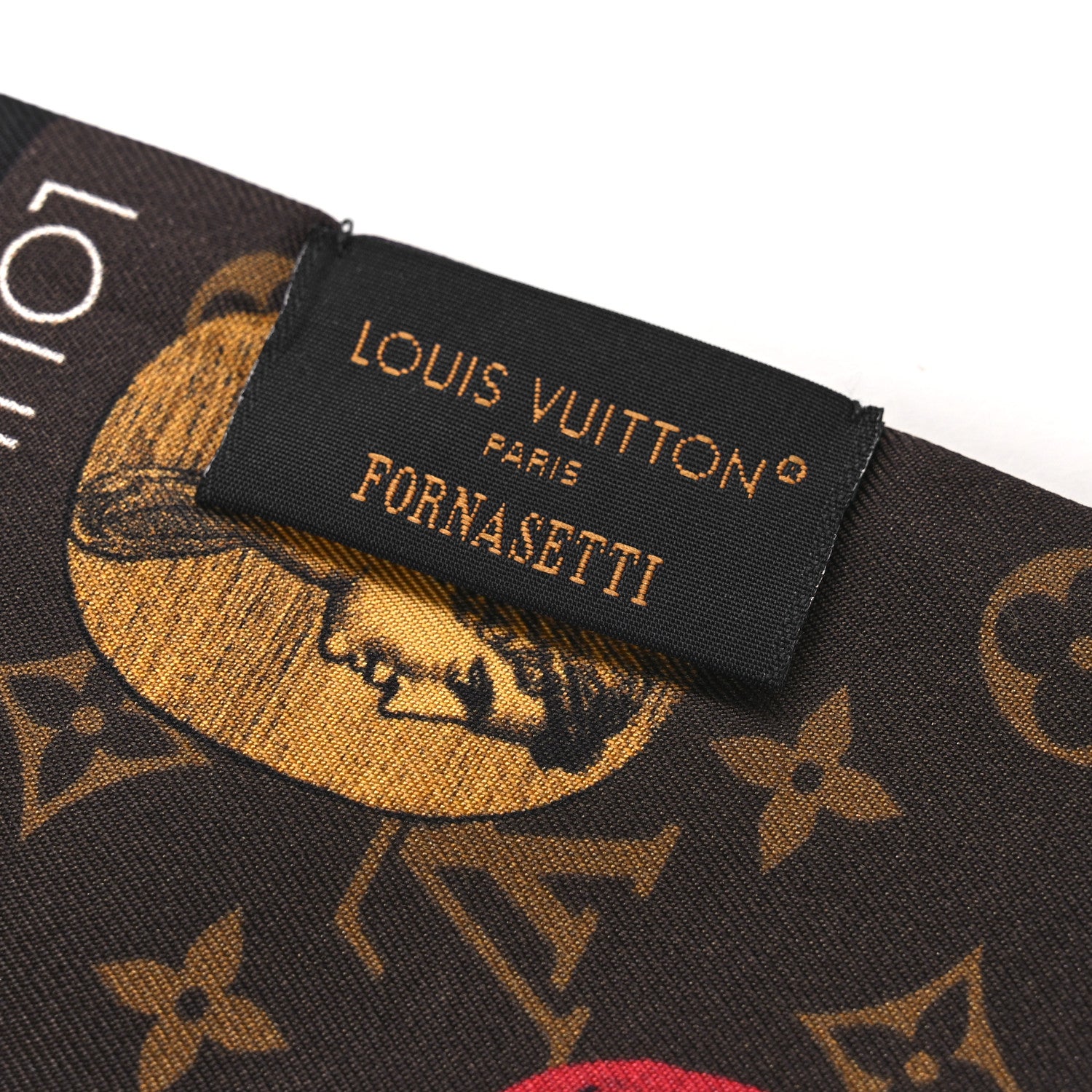 Louis Vuitton x FORNASETTI Silk Monogram Cameo Bandeau Brown 3 of 4