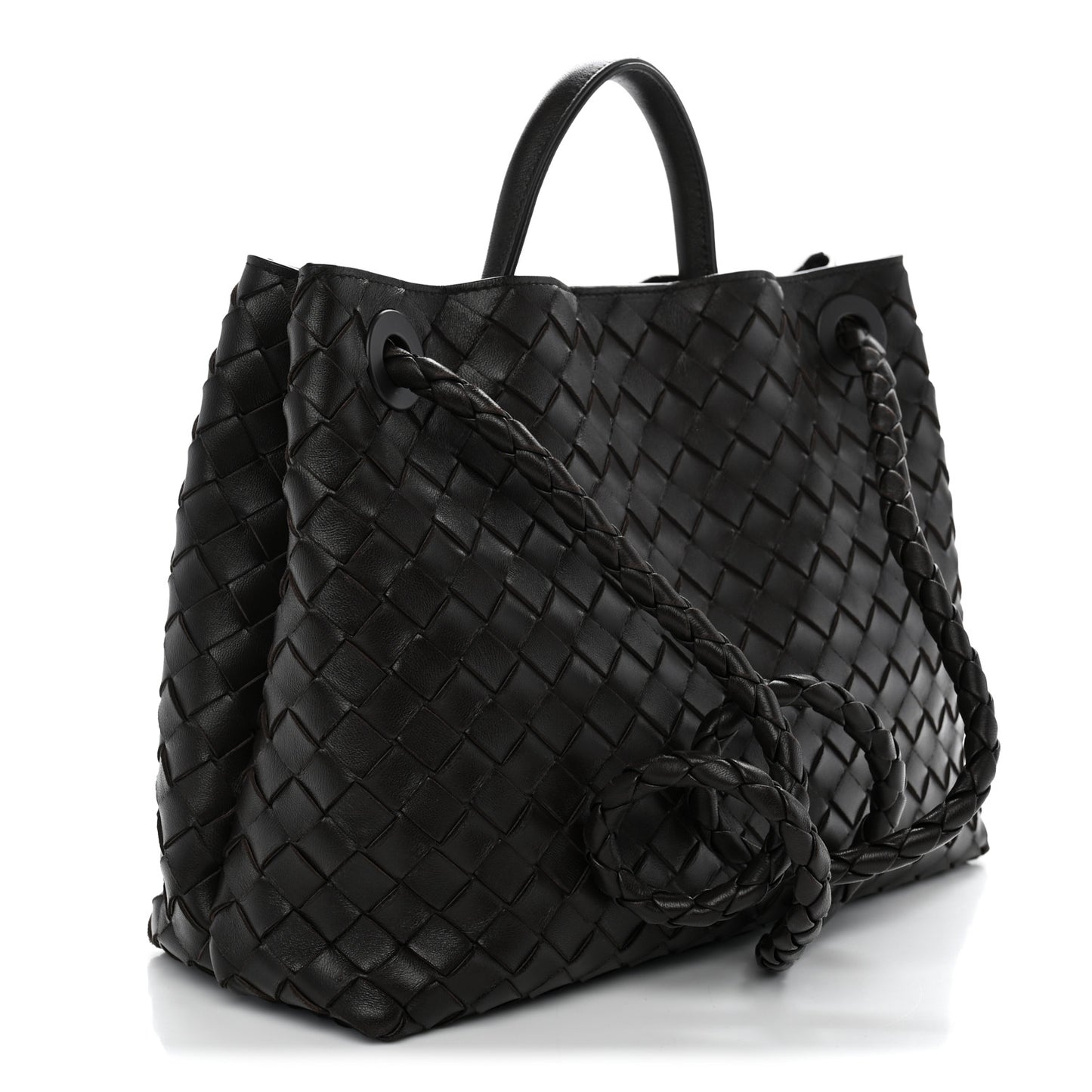 Nappa Intrecciato Medium Andiamo Shoulder Bag Fondant