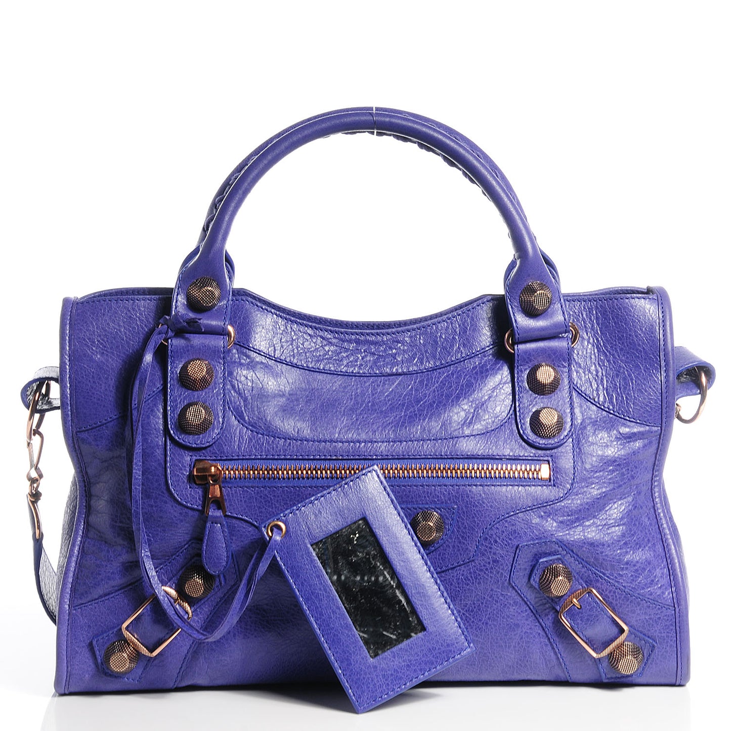 Agneau Giant 21 Rose Gold Hardware City Bleu Lavande
