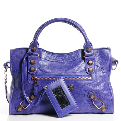Balenciaga Agneau Giant 21 Rose Gold Hardware City Bleu Lavande 11 of 15