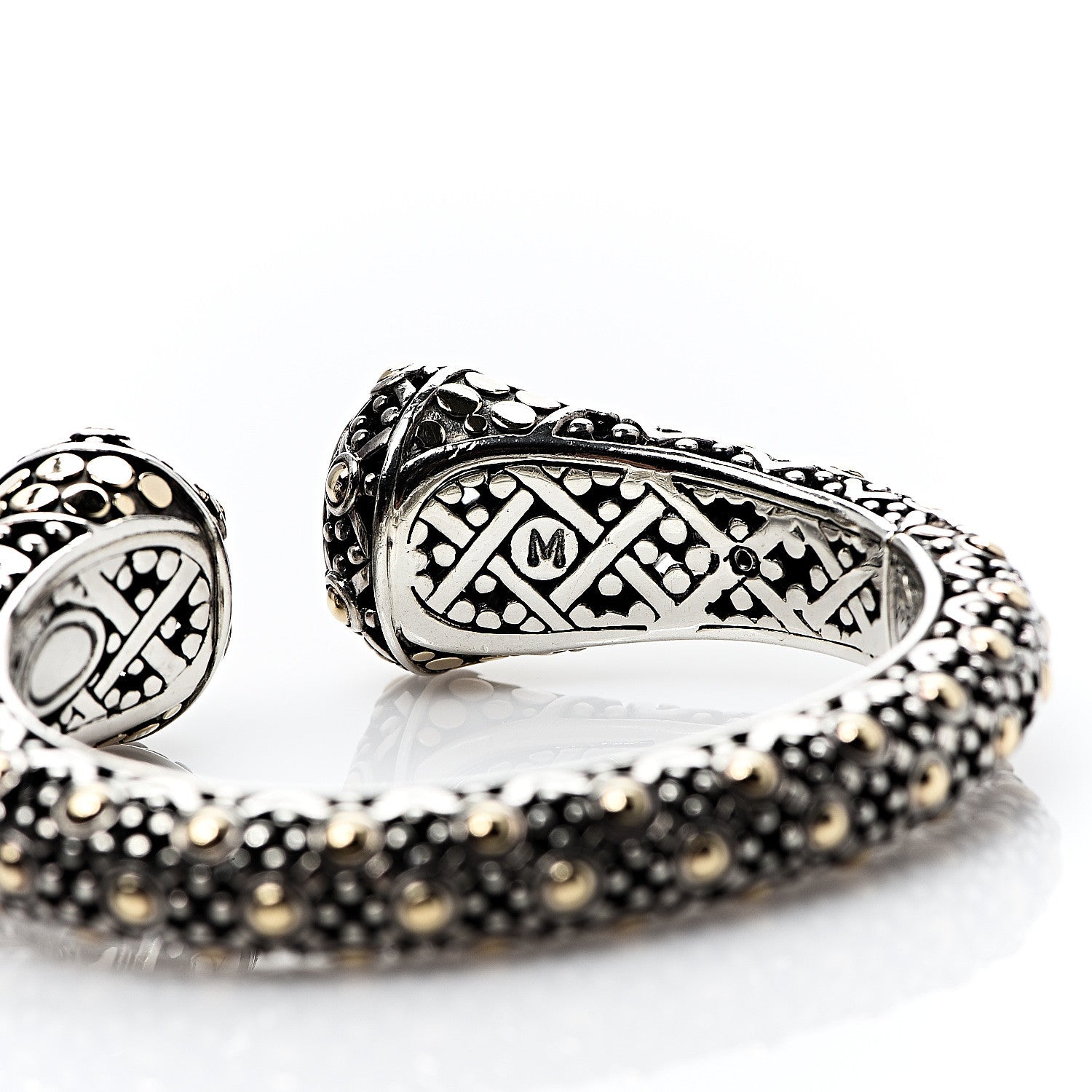 John Hardy Sterling Silver 18K Yellow Gold Jaisalmer Kick Cuff Bracelet 3 of 5