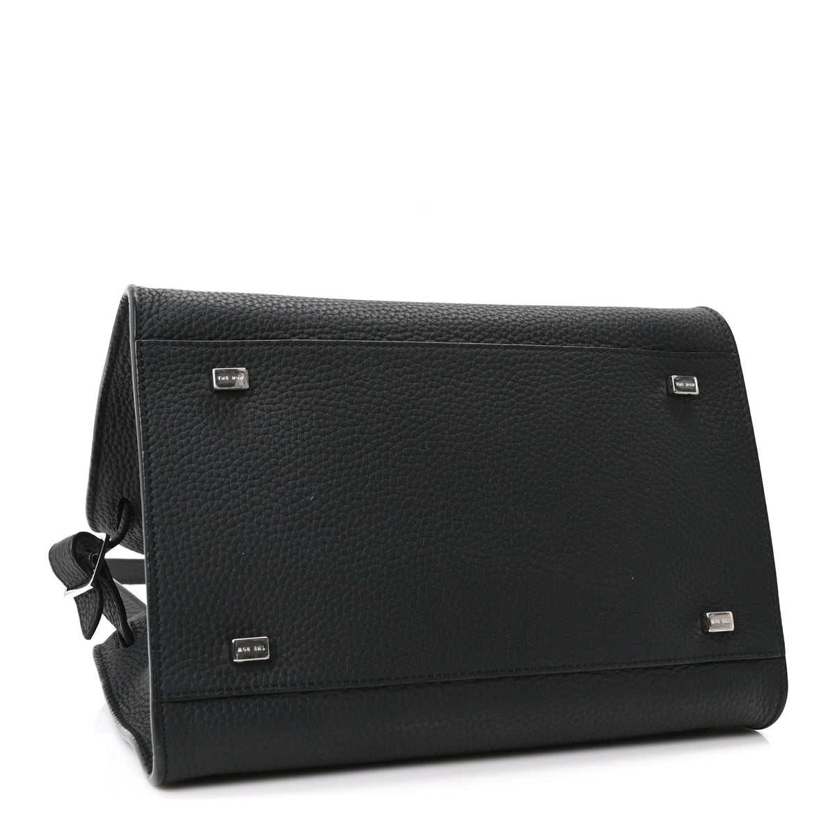 The Row Grained Calfskin Soft Margaux 10 Bag Black 4 of 9