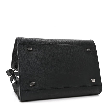 The Row Grained Calfskin Soft Margaux 10 Bag Black 4 of 9