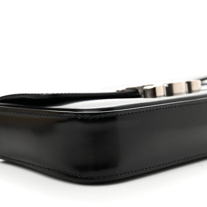 Celine Shiny Calfskin Triomphe Chain Shoulder Bag Black 9 of 10