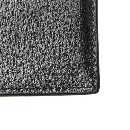 Gucci Calfskin Boar Effect GG Marmont Bi-Fold Wallet Black 6 of 8