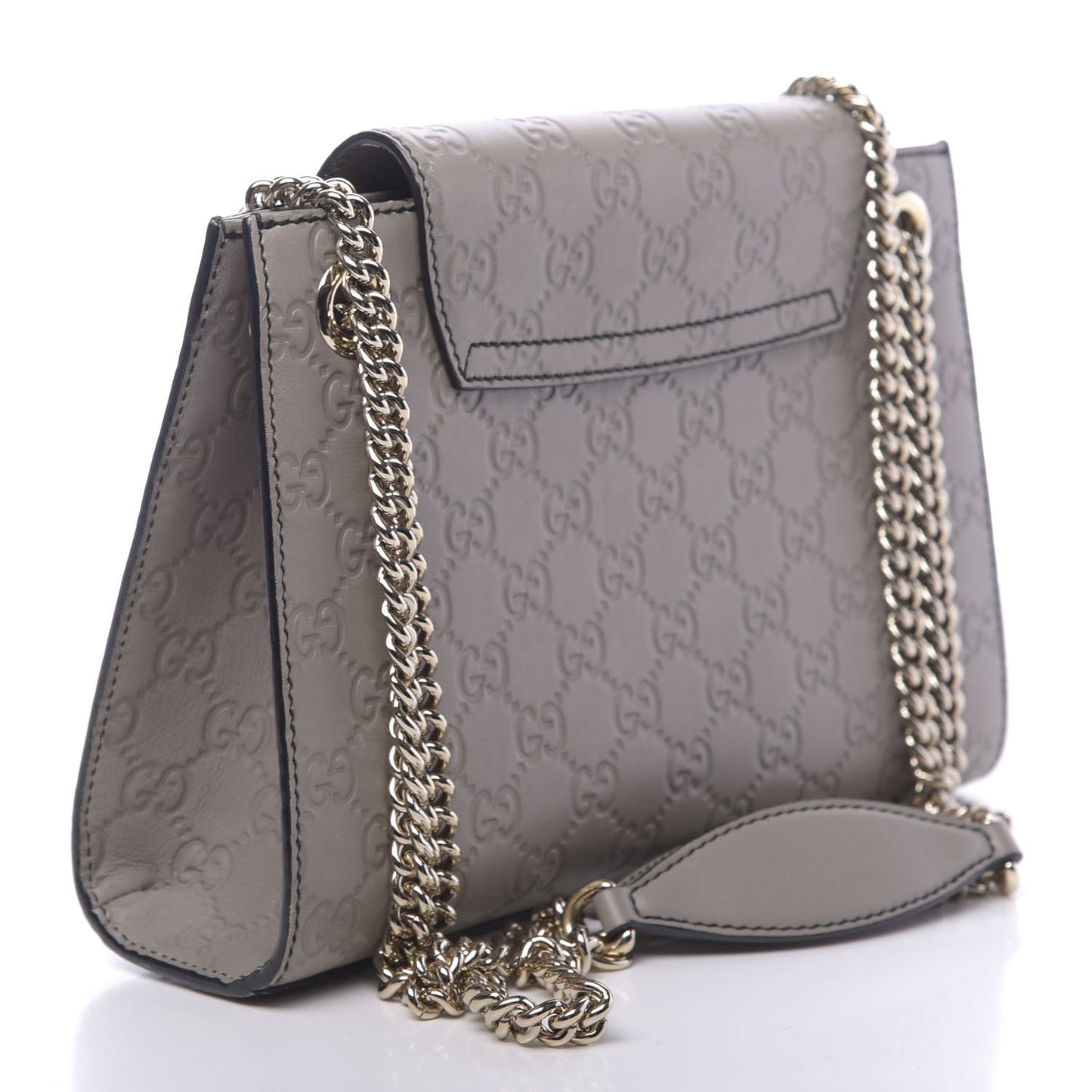 Guccissima Small Emily Chain Shoulder Bag Storm Grey