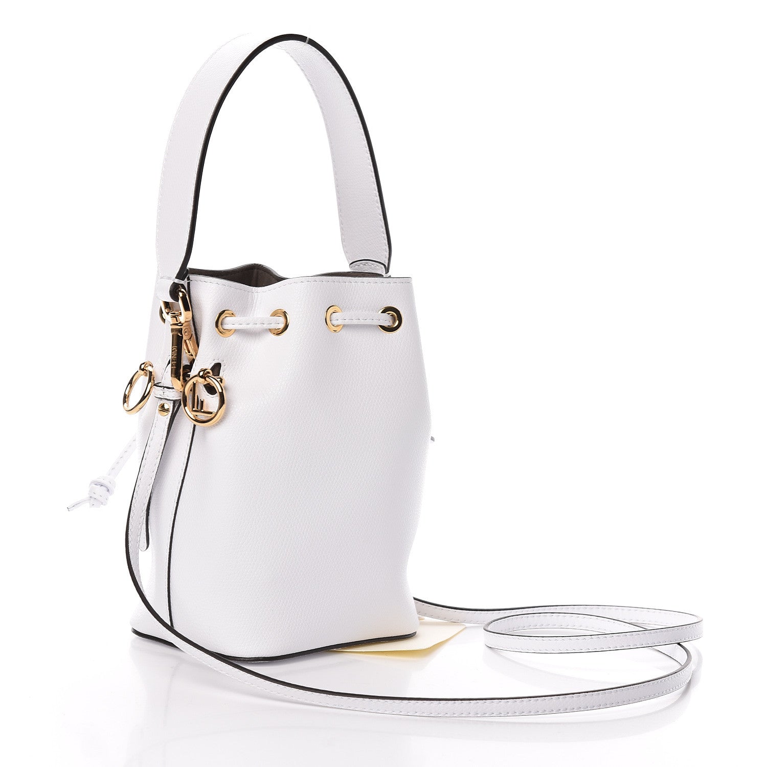 Fendi Vitello Cruise F is Fendi Mini Mon Tresor Bucket Bag Optical White 3 of 11