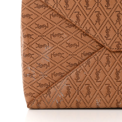 Saint Laurent Calfskin Monogram Take Away Box Dusty Vintage Brown Gold 11 of 14