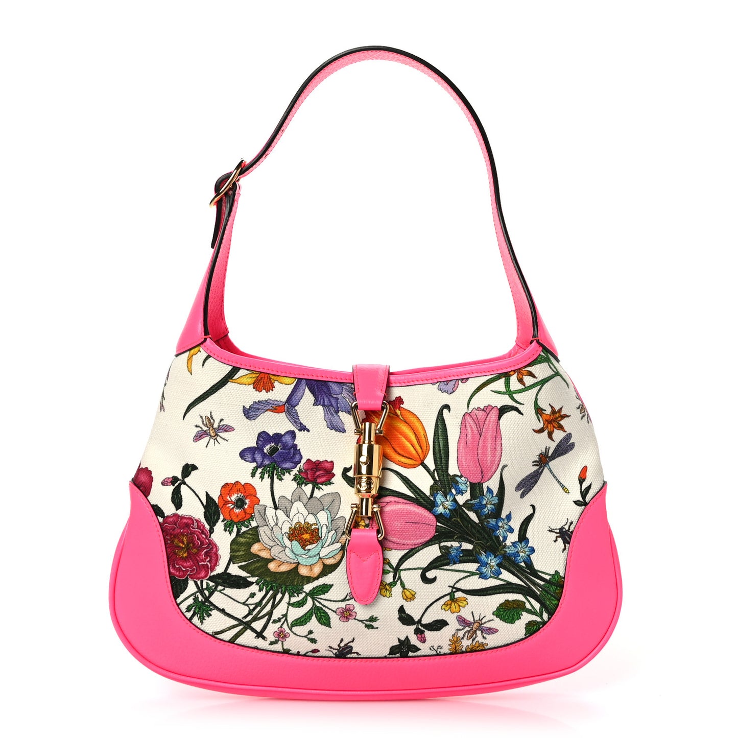 Canvas Flora Medium Jackie Hobo Fuchsia