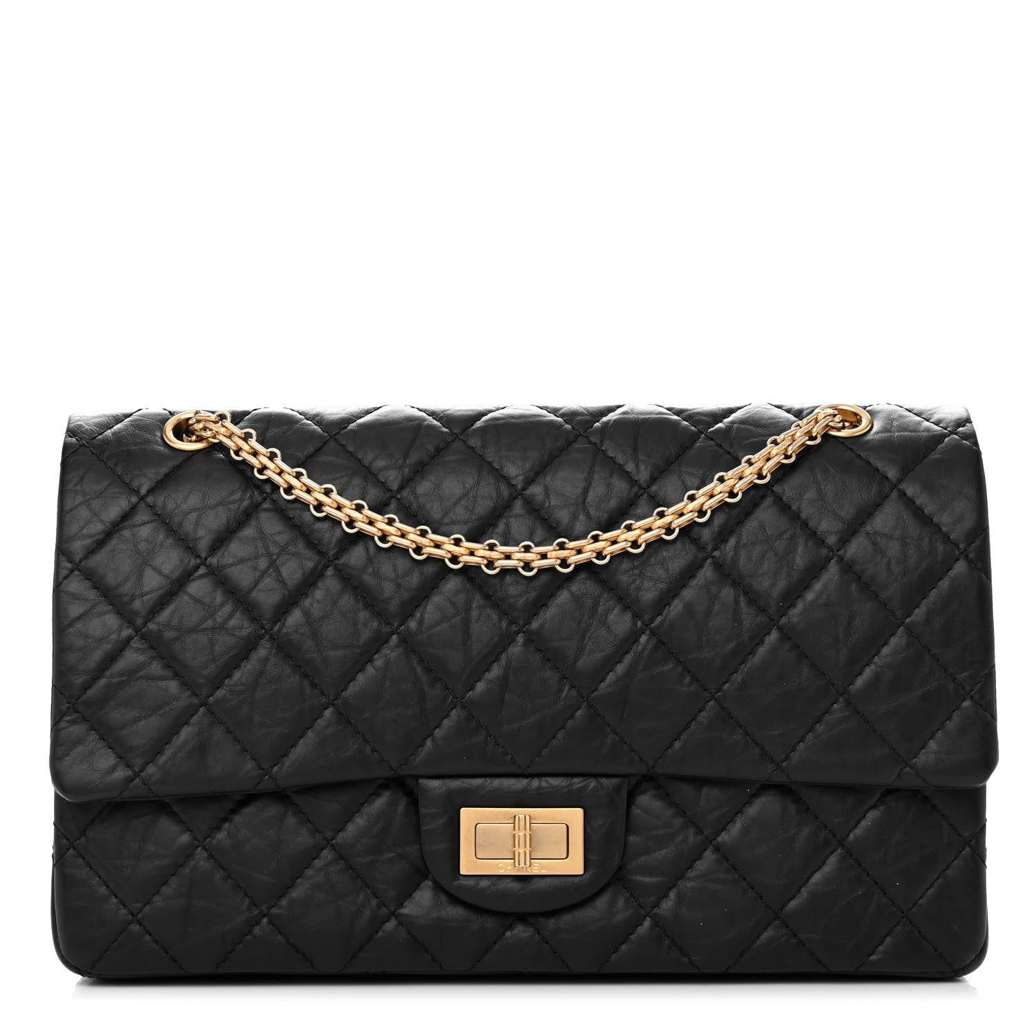 Chanel Aged Calfskin Quilted 2.55 Reissue 227 Flap Black 1 of 12
