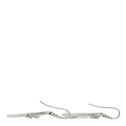 David Yurman Sterling Silver Diamond X Drop Earrings 3 of 4