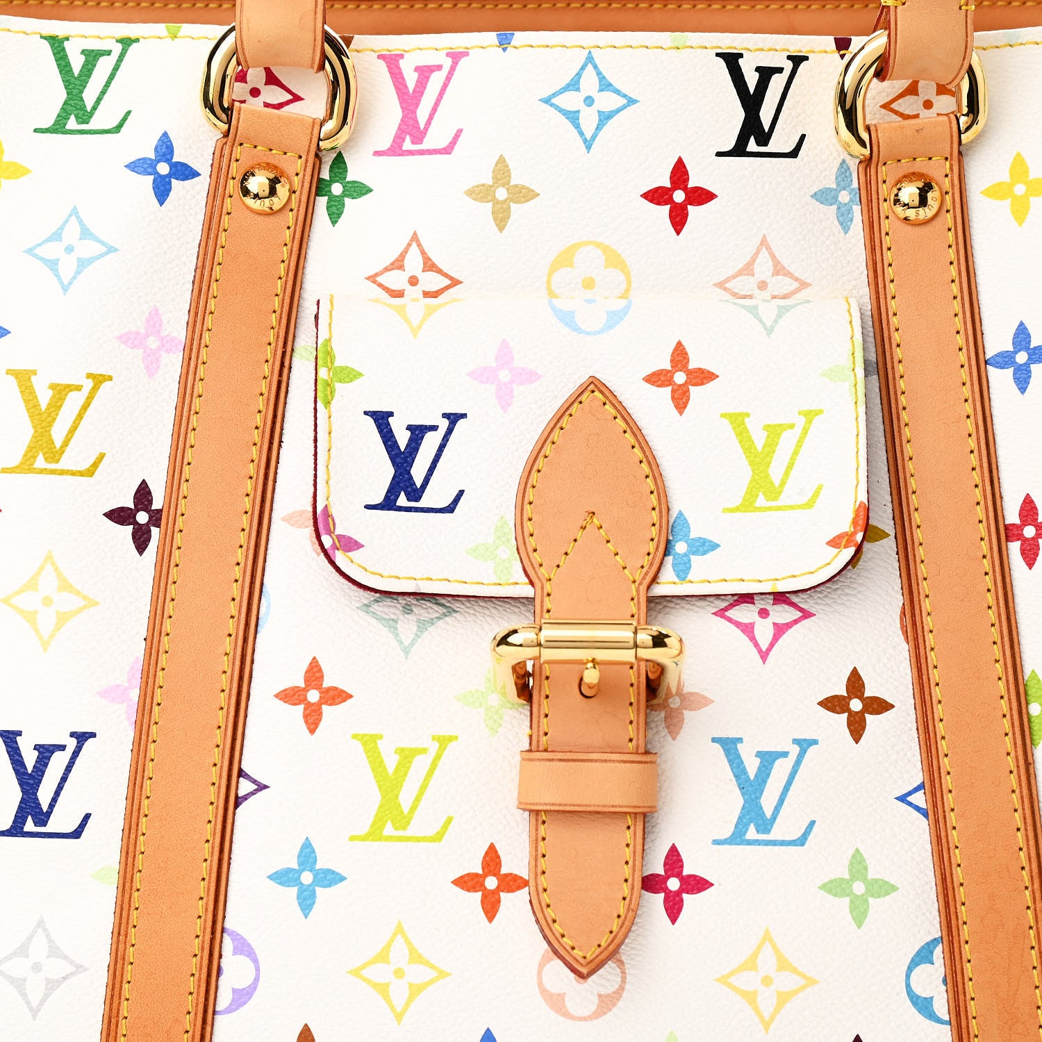 Louis Vuitton Monogram Multicolor Aurelia GM White 7 of 9