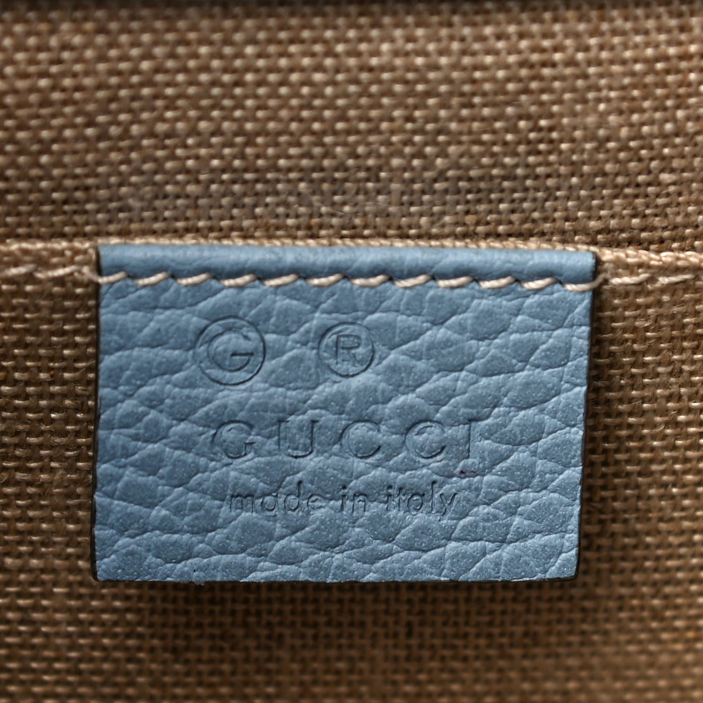 Dollar Calfskin Small Interlocking G Shoulder Bag Mineral Blue