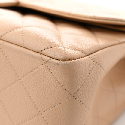 Chanel Caviar Quilted Jumbo Double Flap Beige Clair 11 of 13