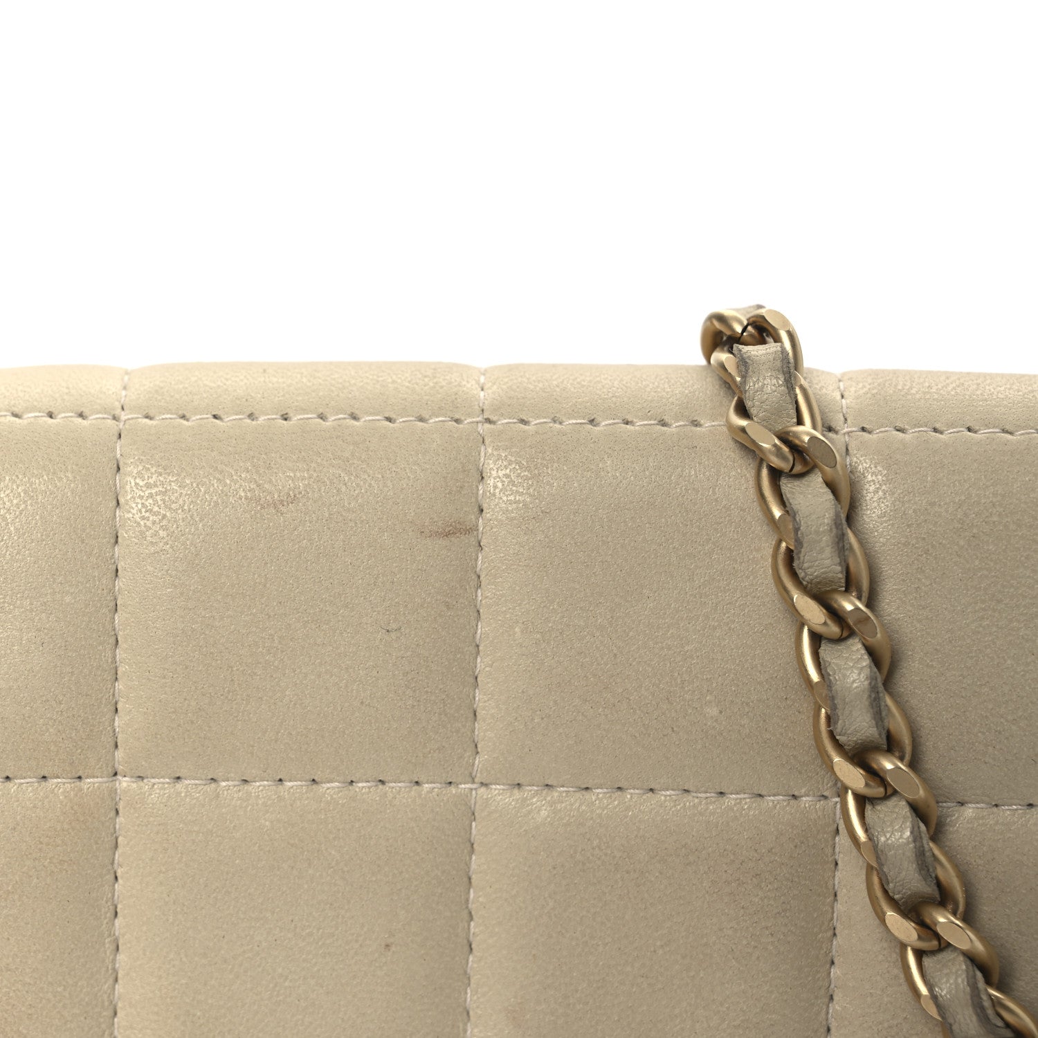 Chanel Lambskin East West Chocolate Bar Flap Ivory 15 of 16