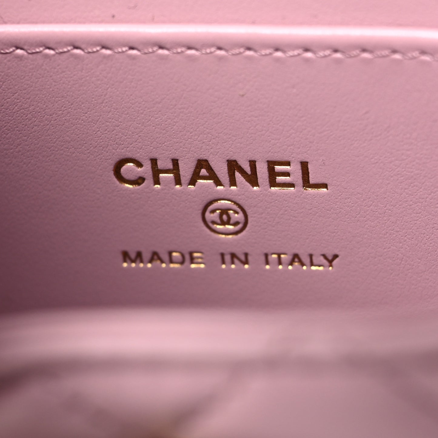 Shiny Aged Calfskin Quilted Mini Nano Kelly Shopper Pink