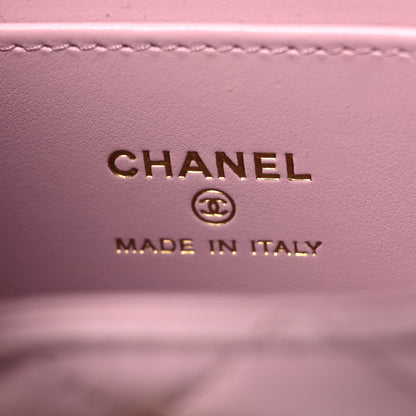 Chanel Shiny Aged Calfskin Quilted Mini Nano Kelly Shopper Pink 6 of 11