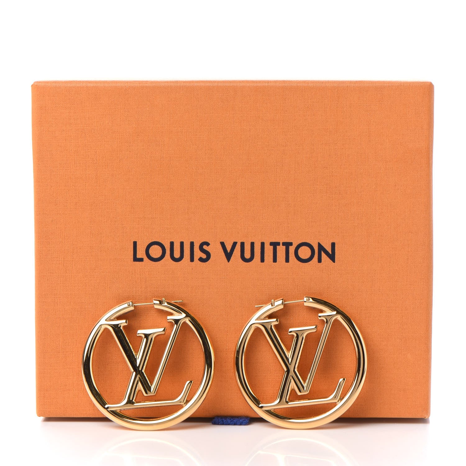 Louis Vuitton Metal Louise Hoop Earrings Gold 5 of 5