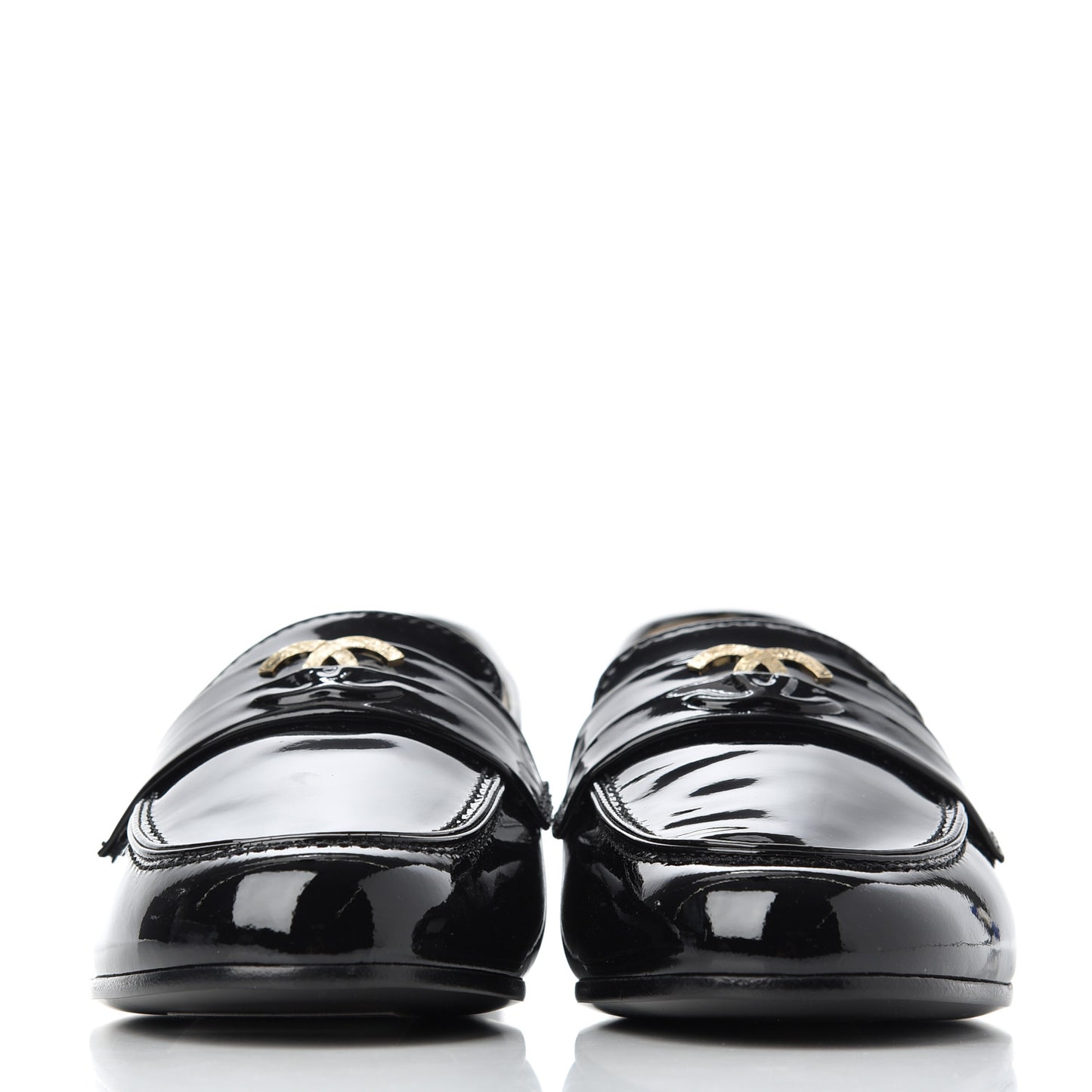 Patent CC Mocassin Loafers 35.5 Black