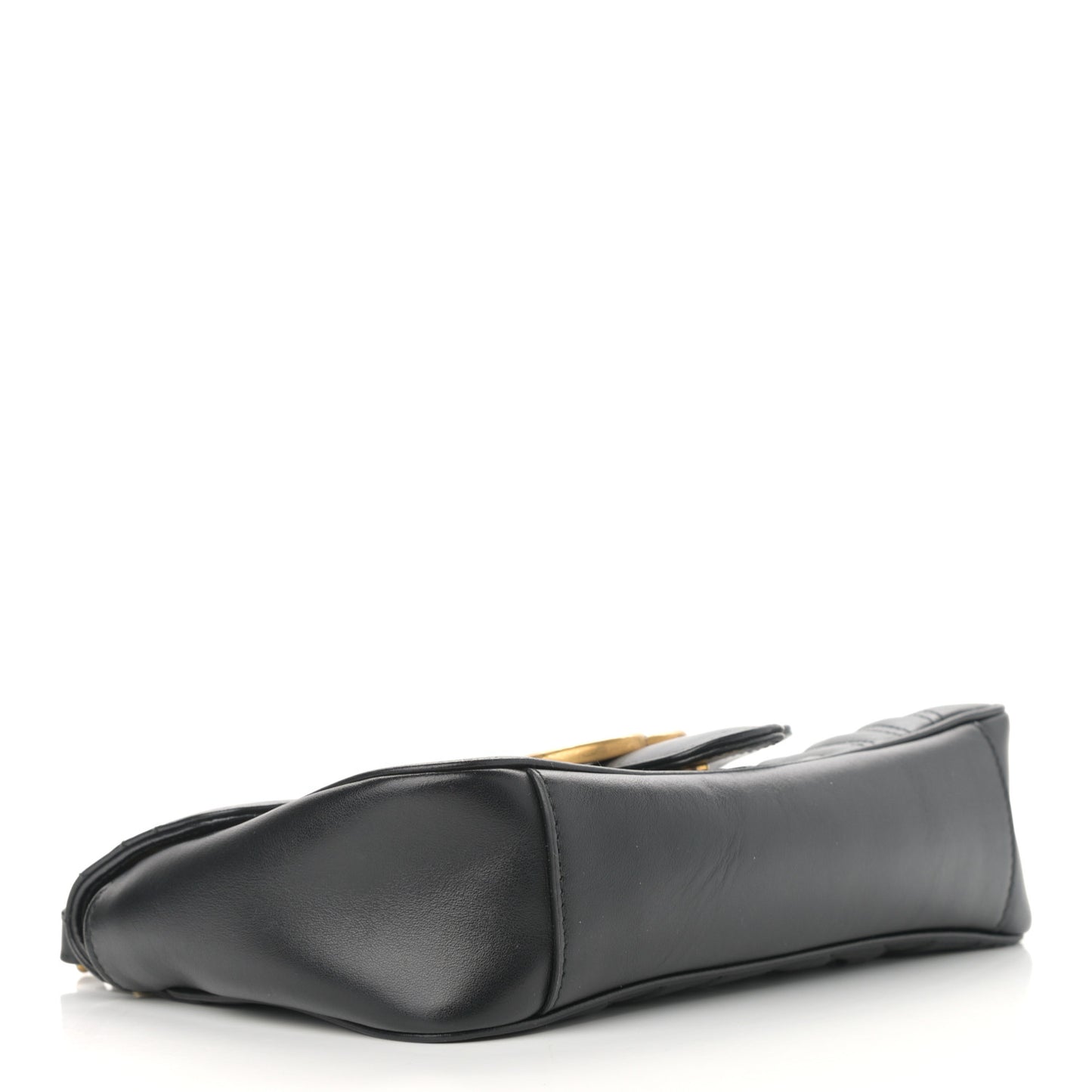 Calfskin Matelasse Small GG Marmont Shoulder Bag Black