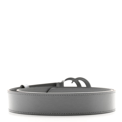 Gucci Azalea Calfskin Enamel Monochrome Double G 30mm Belt 85 34 Deep Grey 2 of 4