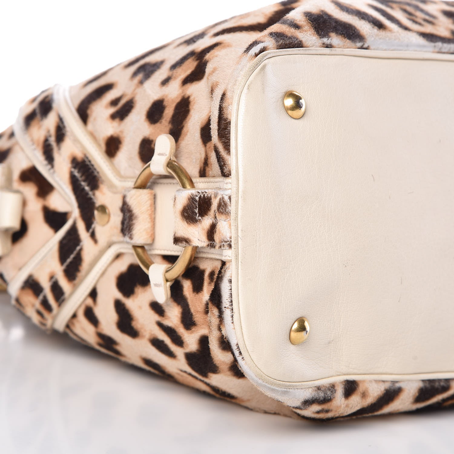 Saint Laurent Calf Hair Printed Oversized Muse Snow Leopard 5 of 20
