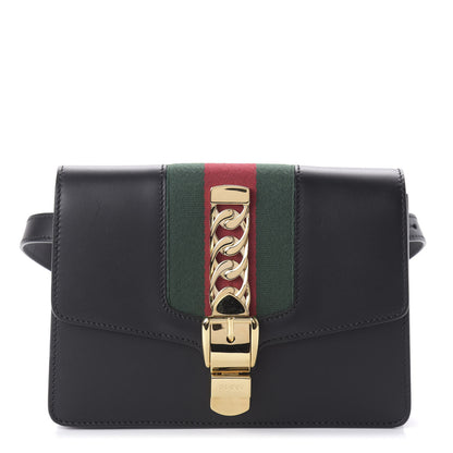Gucci Calfskin Sylvie Belt Bag Black 1 of 11