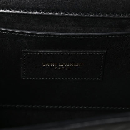 Saint Laurent Smooth Calfskin Medium Classic Monogram Kate Tassel Satchel Black 6 of 9