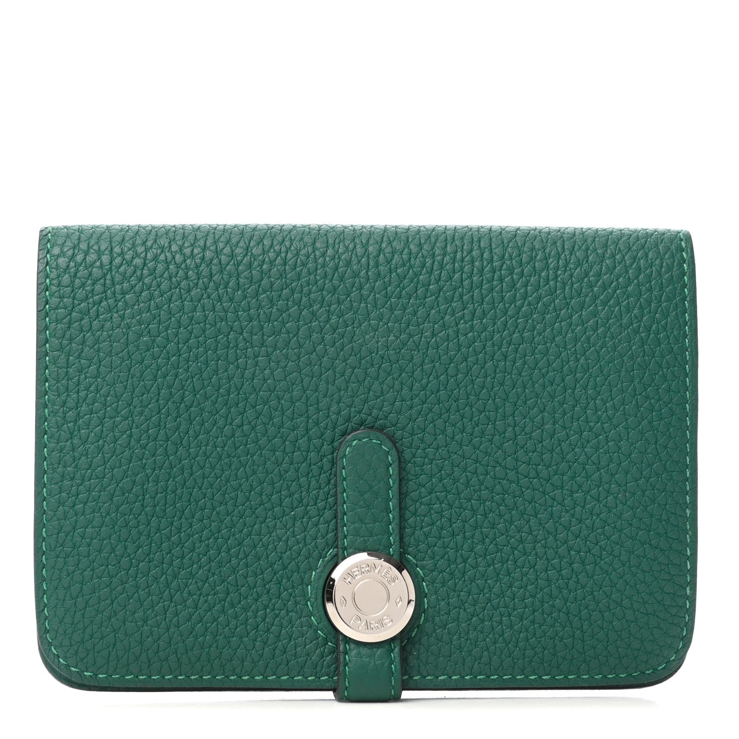 Hermes Togo Dogon Compact Wallet Malachite 1 of 8