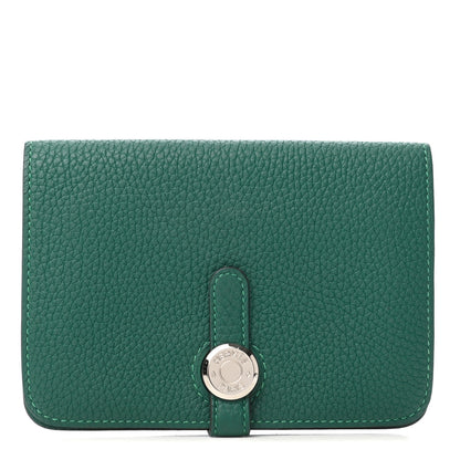 Hermes Togo Dogon Compact Wallet Malachite 1 of 8