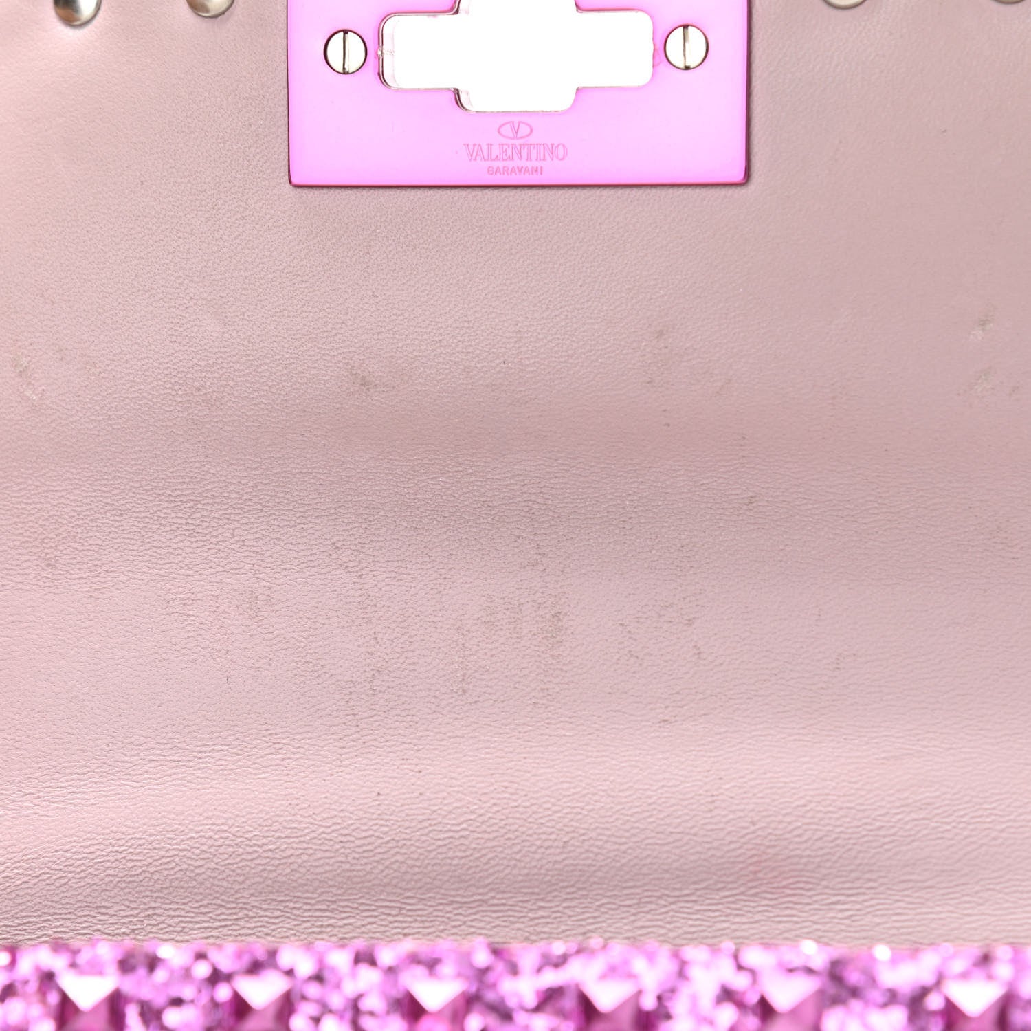 Valentino Garavani Glitter Mini Rockstud Spike Shoulder Bag Water Lilac 11 of 12