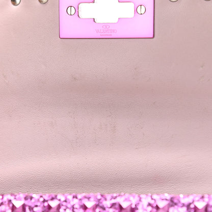 Valentino Garavani Glitter Mini Rockstud Spike Shoulder Bag Water Lilac 11 of 12