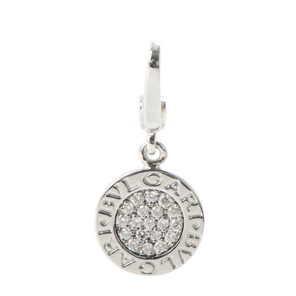 Bulgari 18K White Gold Pave Diamond BVLGARI BVLGARI Charm Pendant 1 of 4