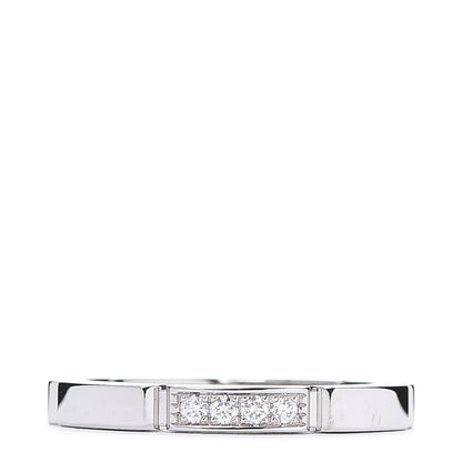 Cartier 18K White Gold Diamond Maillon Panthere Wedding Band Ring 50 5.25 1 of 5
