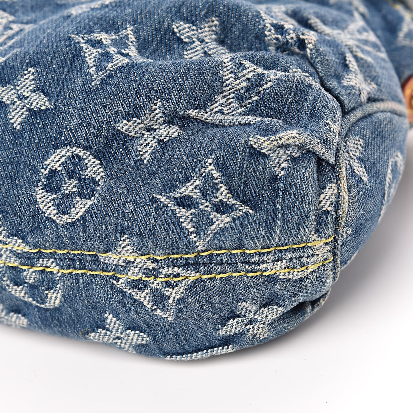 Monogram Denim Mini Pleaty Blue