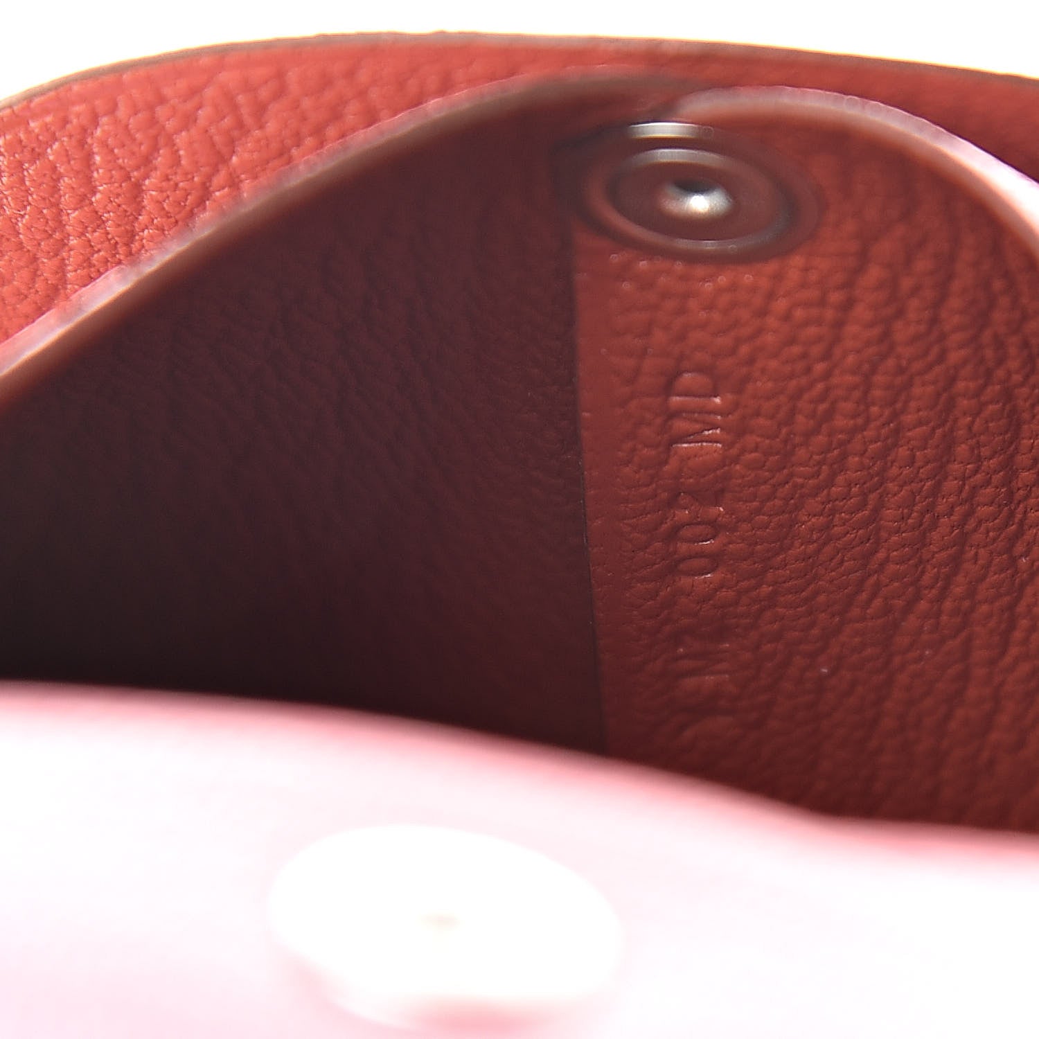 Hermes Chevre Mysore Verso Bastia Coin Purse Rose Confetti Brique 7 of 7