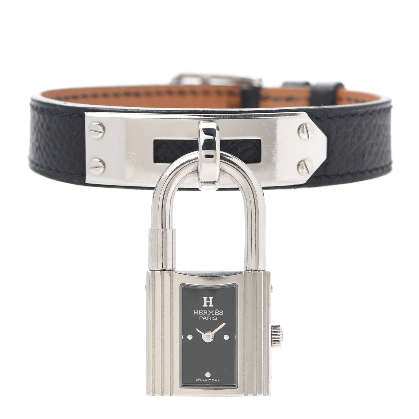 Stainless Steel Epsom 20mm Kelly Cadena Quartz Watch Noir