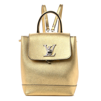 Louis Vuitton Metallic Calfskin Lockme Mini Backpack Gold 1 of 10