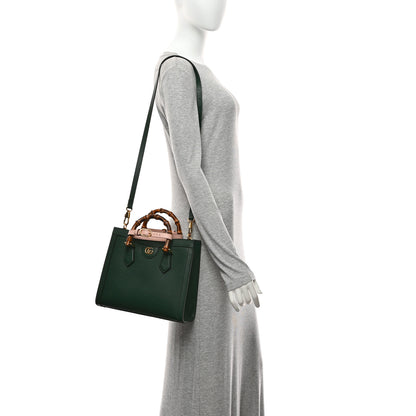 Gucci Wonka Grain Calfskin Small Diana Tote Bag Vintage Green Powder Pink 2 of 10