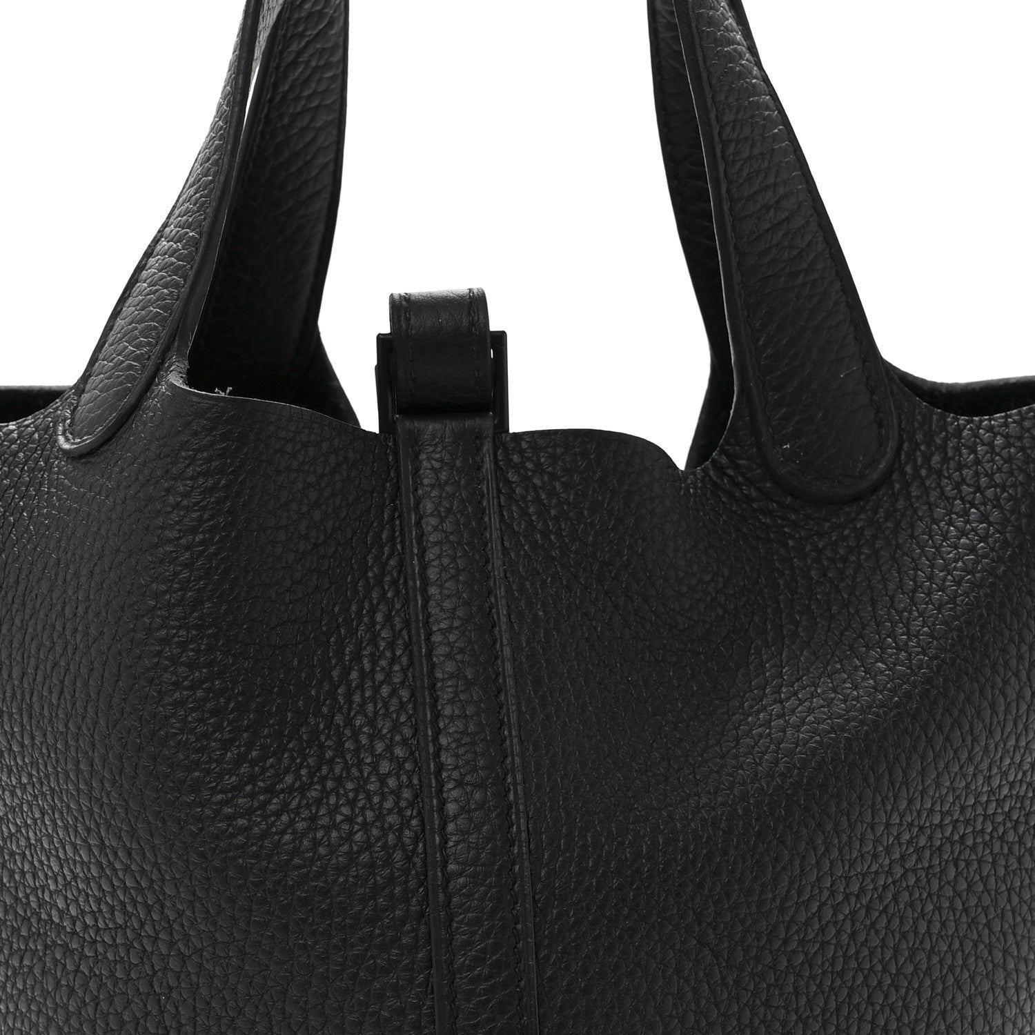 Hermes Taurillon Clemence Monochrome Picotin Lock 18 PM Black 8 of 11