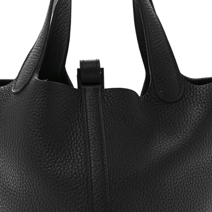 Hermes Taurillon Clemence Monochrome Picotin Lock 18 PM Black 8 of 11