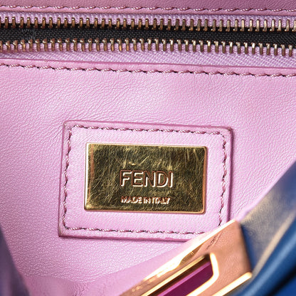 Fendi Nappa Colorblock Mini Peekaboo Iconic Satchel Iris Magenta Bubblegum 9 of 15