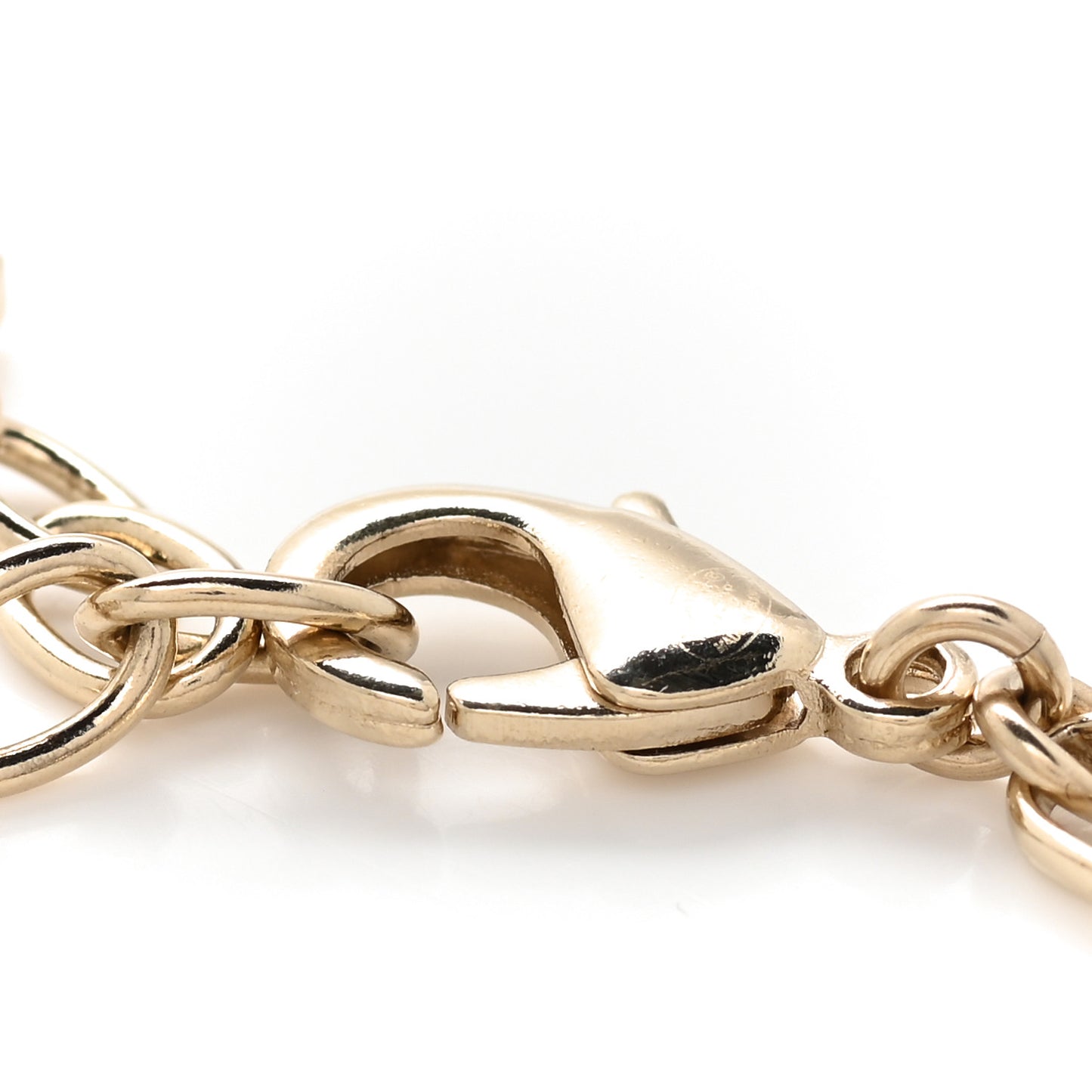 Metal Logo CC Chain Bracelet Gold