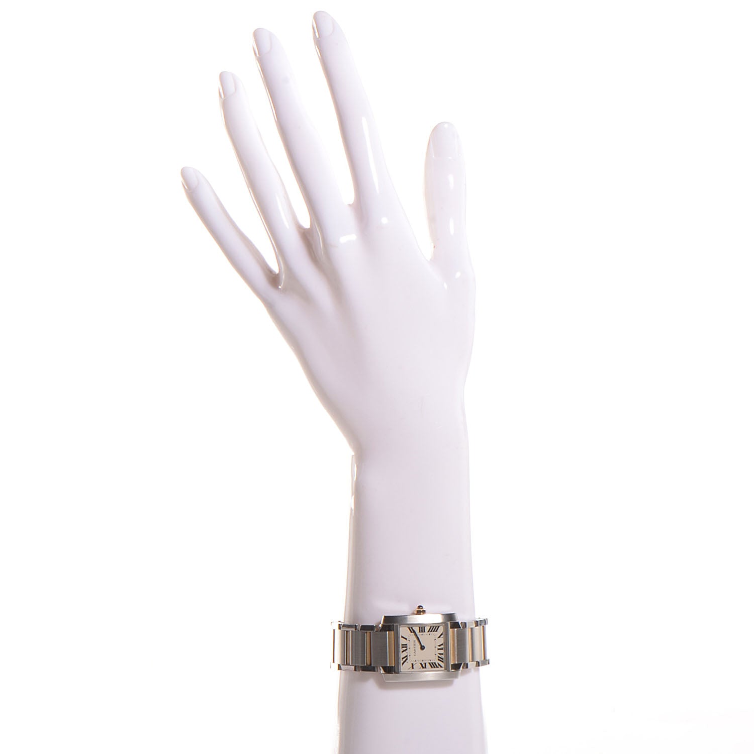 Cartier Stainless Steel 18K Yellow Gold 25mm Tank Francaise Quartz Watch 2 of 9