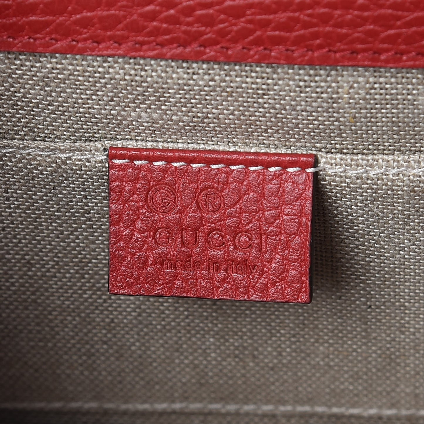 Dollar Calfskin Small Interlocking G Shoulder Bag Red