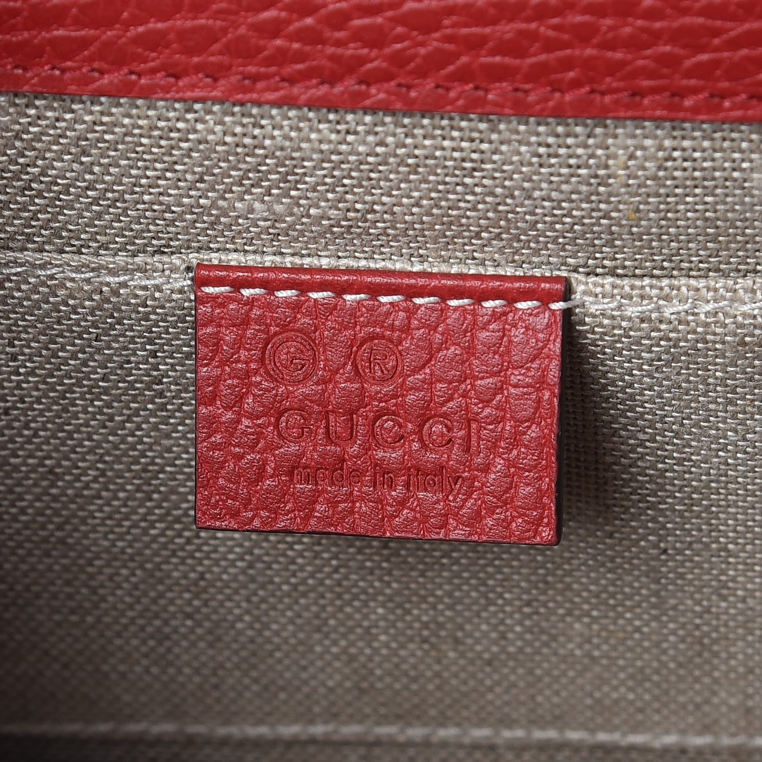 Gucci Dollar Calfskin Small Interlocking G Shoulder Bag Red 8 of 11